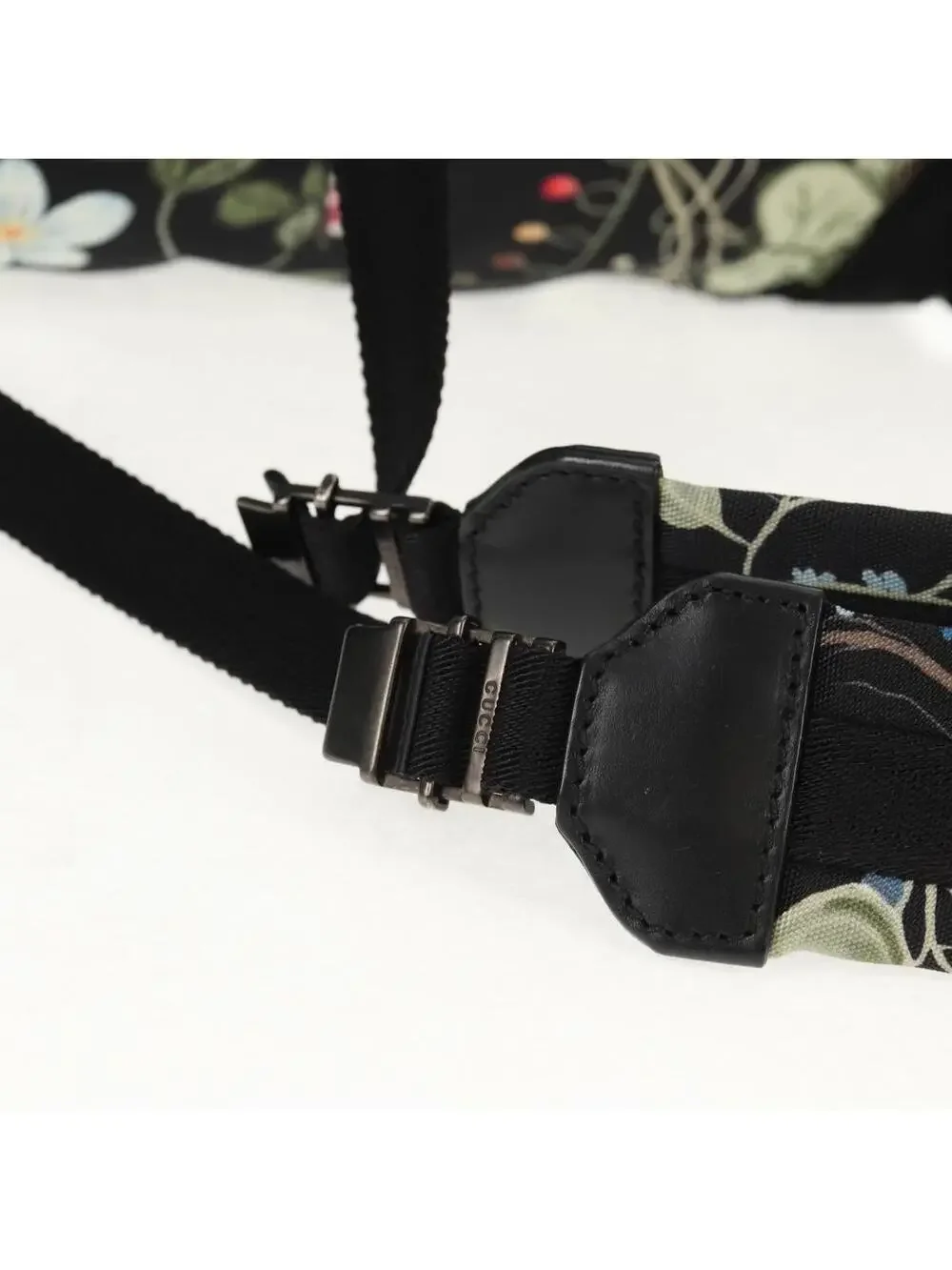 Gucci Flora Backpack Canvas Black #344239G66B